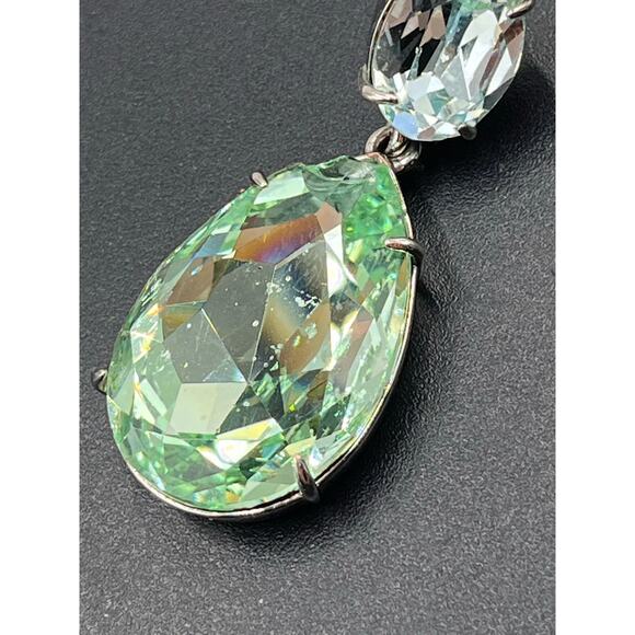 Alexis Bittar Black Gunmetal Blue Green Crystal Large Teardrop *Single Earring - Picture 9 of 10